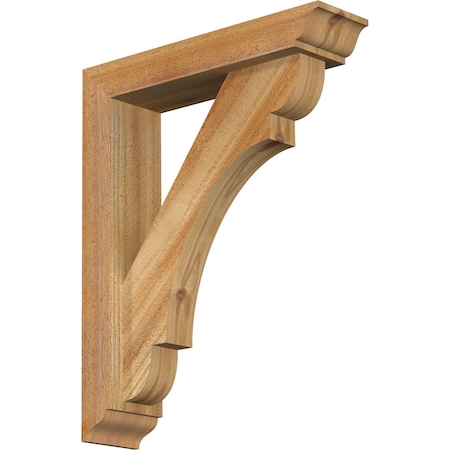 Olympic Traditional Rough Sawn Bracket W/ Offset Brace, Western Red Cedar, 4W X 16D X 20H